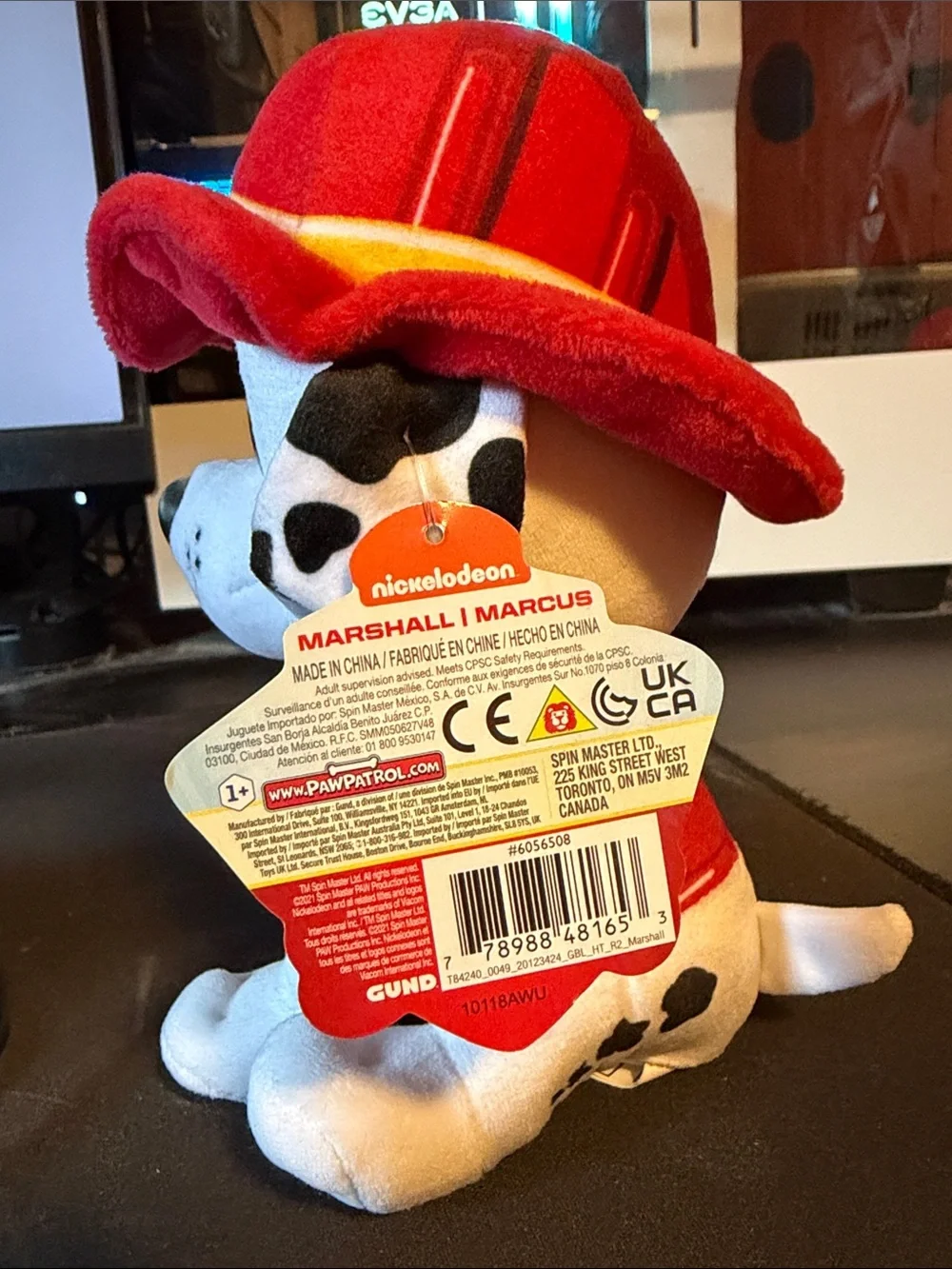 Paw Patrol Marshall Plush Toy - Red, White, Black